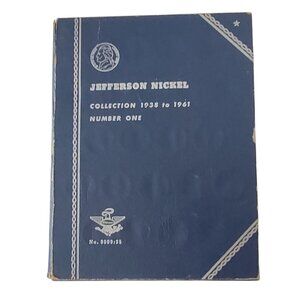 1938-1961 Jefferson Nickel Collection Album Coin Folder Whitman Publishing Co